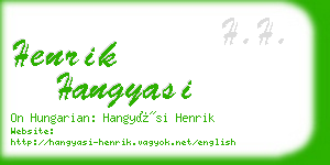 henrik hangyasi business card